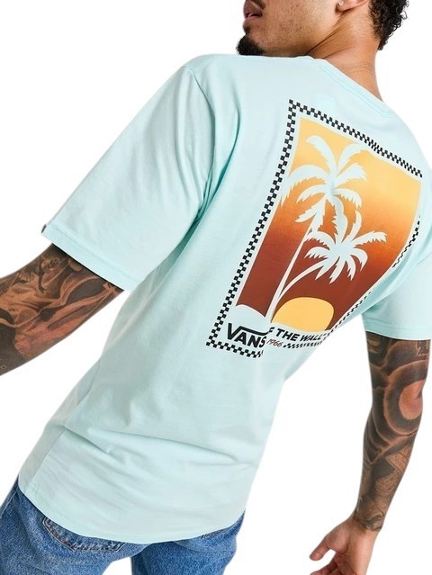 ISLAND BOX Cotton T-shirt with print blue glow - T-shirt