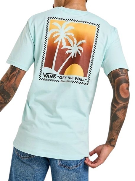ISLAND BOX Cotton T-shirt with print blue glow - T-shirt
