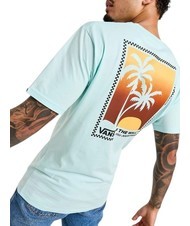 VANS ISLAND BOX Cotton T-shirt with print blue glow - T-shirt - 4