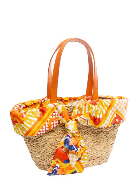 JAVA Medium straw beach bag orange - Women&rsquo;s Bags