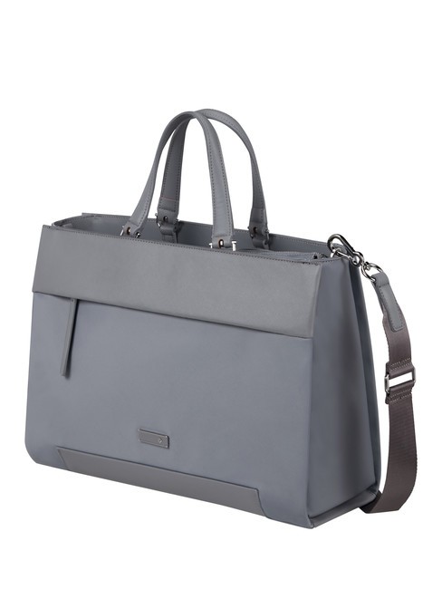 ZALIA 3.0  14.1" laptop bag with shoulder strap silver grey - Work Briefcases