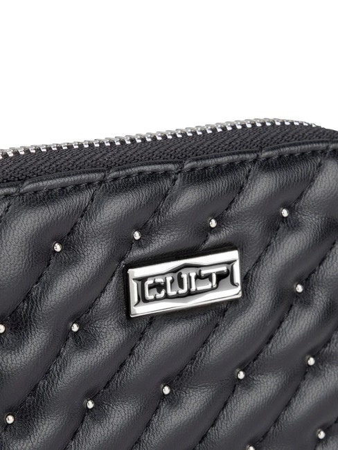 CHARLOTTE Mini wallet with studs black - Women’s Wallets