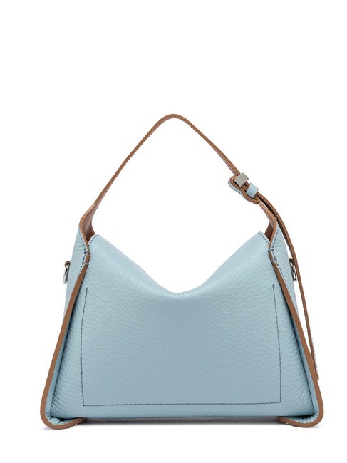 PENELOPE Leather shoulder bag with shoulder strap sky-caramel - Women’s Bags