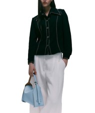 GIANNI CHIARINI PENELOPE Leather shoulder bag with shoulder strap sky-caramel - Women’s Bags - 7