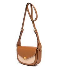 GIANNI CHIARINI ISA Leather bag with flap, shoulder strap caramel-cream - Women’s Bags - 2