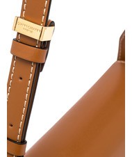 GIANNI CHIARINI ISA Leather bag with flap, shoulder strap caramel-cream - Women’s Bags - 5