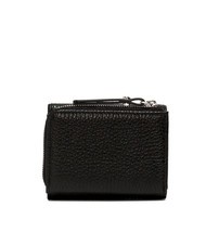 GIANNI CHIARINI WALLETS GRAIN Small hammered leather wallet Black - Women’s Wallets - 5