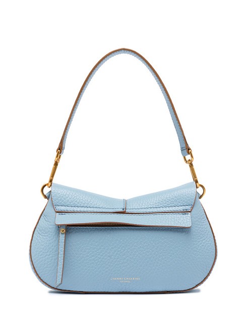 HELENA ROUND Leather bag with double shoulder strap sky - Women’s Bags