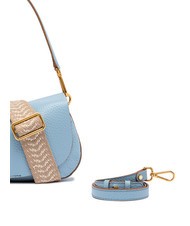 GIANNI CHIARINI HELENA ROUND Leather bag with double shoulder strap sky - Women’s Bags - 4