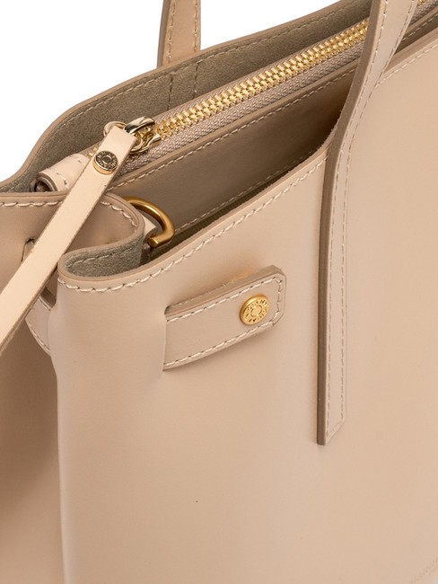 ALTEA Leather shopping bag with shoulder strap cream - Women’s Bags