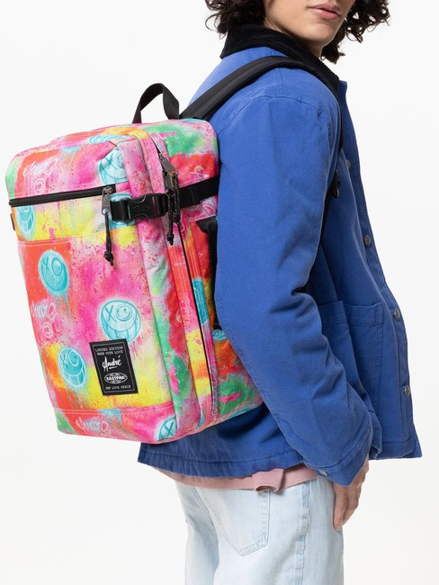 TRANSIT' R PACK x Andrè 15.6" laptop backpack fluorescent clouds - Laptop backpacks