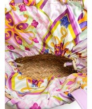 YNOT JAVA Medium straw beach bag purple - Women’s Bags - 5