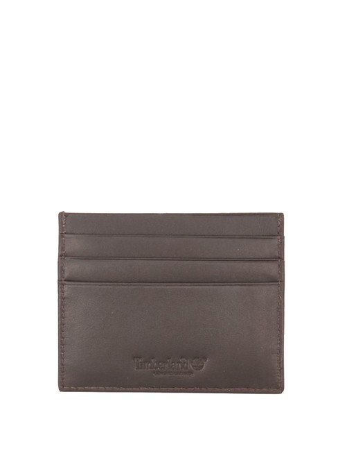 TB Flat leather card holder dark brown - Men&rsquo;s Wallets