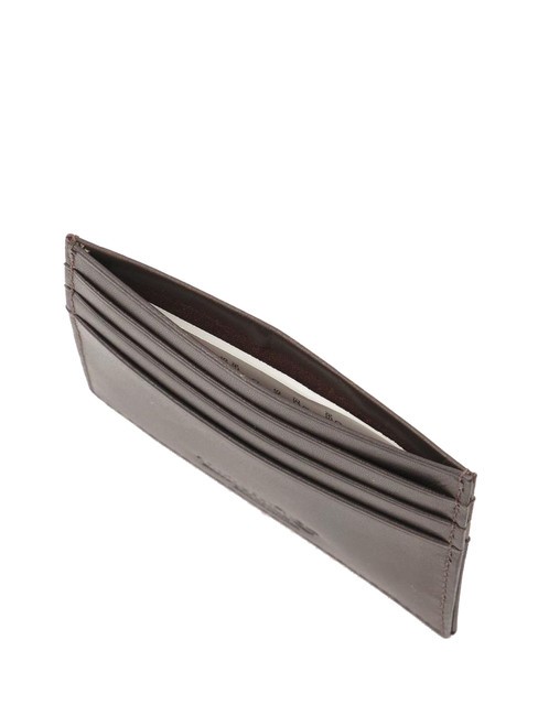TB Flat leather card holder dark brown - Men&rsquo;s Wallets