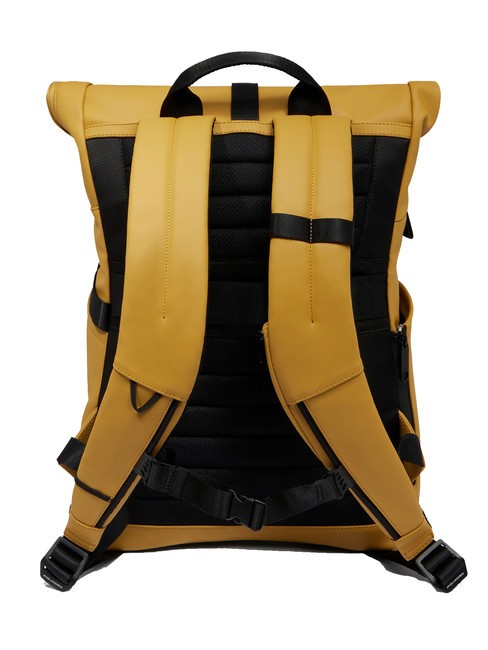 CORNER SPECIALE GOMMATO Roll-top backpack for 15.6" laptop Yellow - Laptop backpacks