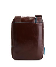 PIQUADRO bag BLUE SQUARE, tablet holder, in leather MAHOGANY - Over-the-shoulder Bags for Men - 2