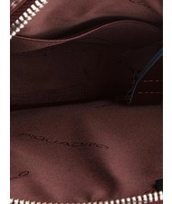 PIQUADRO bag BLUE SQUARE, tablet holder, in leather MAHOGANY - Over-the-shoulder Bags for Men - 4