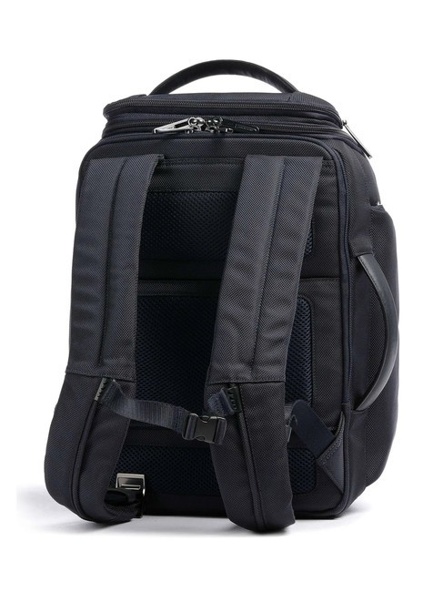 BRIEF 2 Leather and fabric duffel backpack blue - Laptop backpacks