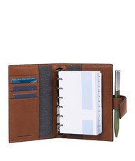 PIQUADRO BLACK SQUARE  Leather organizer case - Tablet holder& Organizer