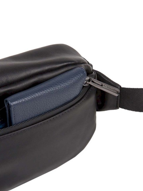 CAMPIONARIO -  URBAN Leather bum bag Black - Hip pouches