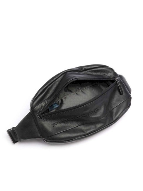 CAMPIONARIO -  URBAN Leather bum bag Black - Hip pouches