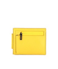 PIQUADRO URBAN Leather credit card holder with zip Yellow - Men&rsquo;s Wallets - 2