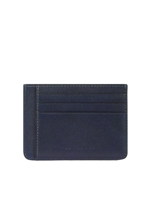 DAVID Flat leather credit card holder blue - Men’s Wallets