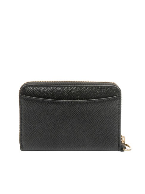 GARDENIA Small leather zip around wallet Black - Women’s Wallets