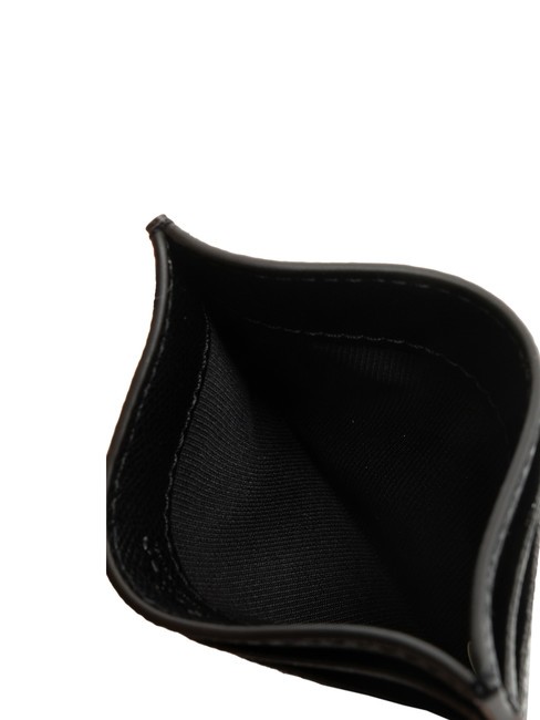 GARDENIA Andromeda Print Leather Card Holder Black - Women’s Wallets