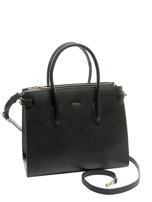GARDENIA Andromeda print leather handbag Black - Women’s Bags