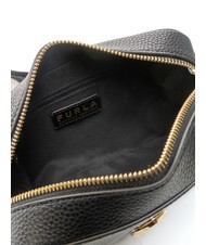 FURLA GARDENIA Camera case bag in keria print leather black+ice tones - Women’s Bags - 6
