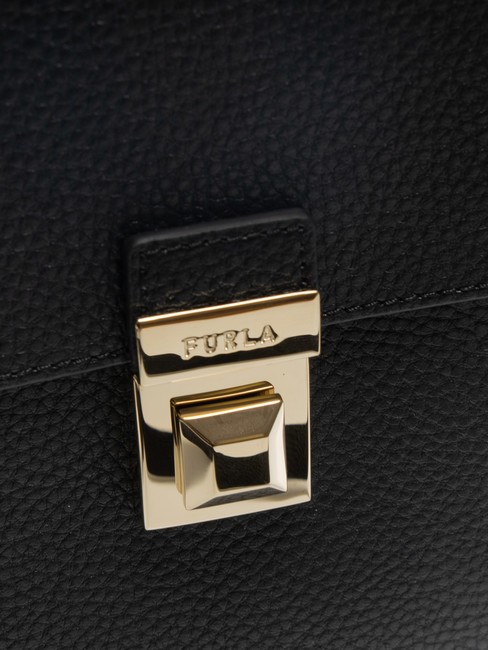 GLENN Saddle bag in keria print leather Black - Women’s Bags