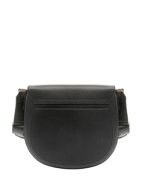 GLENN Saddle bag in keria print leather Black - Women’s Bags