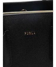 FURLA TESSA Andromeda Print Leather Tote Bag Black - Women’s Bags - 5