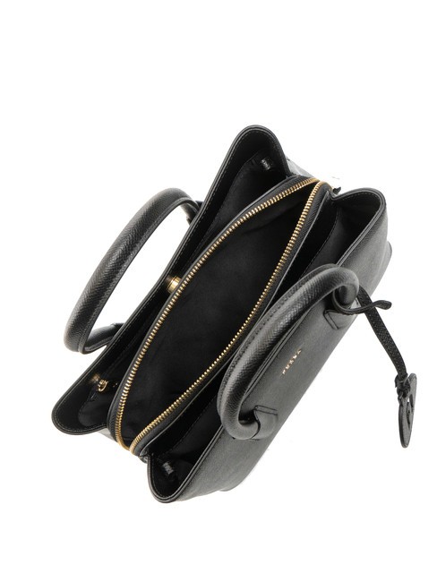 TESSA Andromeda Print Leather Tote Bag Black - Women’s Bags