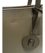 FURLA CLASSIC Andromeda print leather shopper bag sage - Women&rsquo;s Bags - 5