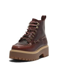 TIMBERLAND STONE STREET  Leather ankle boots with wedge burgundy full grain - Women’s shoes - 2