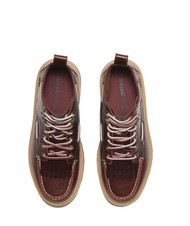 TIMBERLAND STONE STREET  Leather ankle boots with wedge burgundy full grain - Women’s shoes - 5