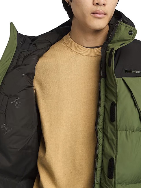 PUFFET Water repellent down jacket black/black forest green - Men's down jackets