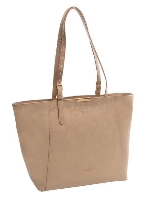 CHER Hammered leather shopping bag powder pink - Women’s Bags