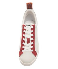 COCCINELLE MONOGRAM PERFORED BIMATERIAL Leather sneakers of.w/rosew/m.gr - Women’s shoes - 3