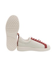 COCCINELLE MONOGRAM PERFORED BIMATERIAL Leather sneakers of.w/rosew/m.gr - Women’s shoes - 4