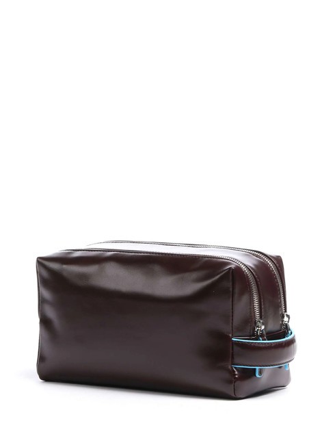 BLUE SQUARE  Leather Beauty Case MAHOGANY - Beauty Case