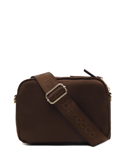 GLORIA Small shoulder bag with pocket dark brown - Women’s Bags