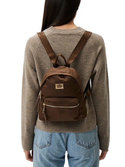 GLORIA Backpack with pocket dark brown - Women’s Bags