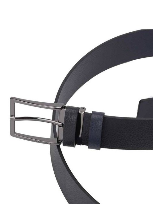 MODUS RESTYLING Reversible leather belt black / blue - Belts