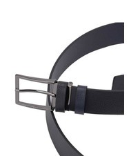 PIQUADRO MODUS RESTYLING Reversible leather belt black / blue - Belts - 3