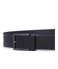 PIQUADRO MODUS RESTYLING Reversible leather belt black / blue - Belts - 4