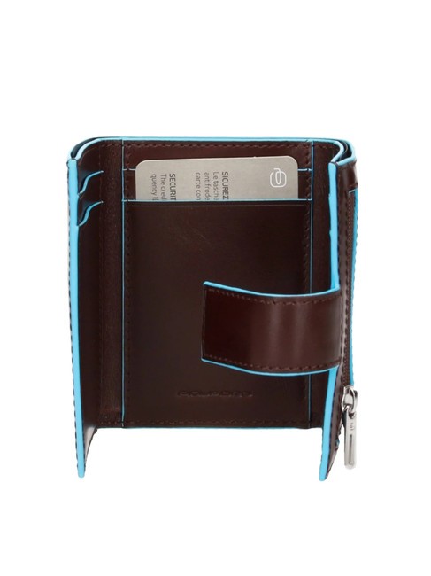BLUE SQUARE Trifold leather wallet and coins MAHOGANY - Men&rsquo;s Wallets