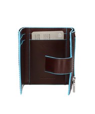 PIQUADRO BLUE SQUARE Trifold leather wallet and coins MAHOGANY - Men&rsquo;s Wallets - 2
